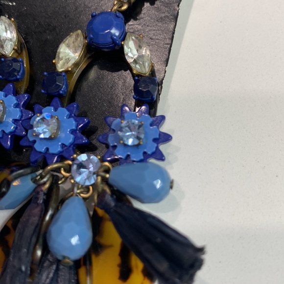 Jcrew blue and animal print earrings - Picture 2 of 3